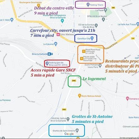 Logement A Brive Avec Terrasse Et Climatisation - Pres De La Gare Et Du Centre-Ville - Wifi Et Stationnement Gratuit Exterior foto